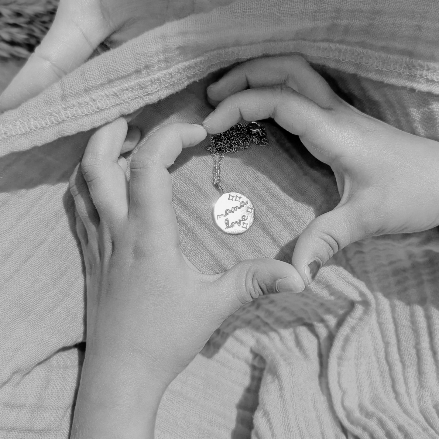 Moon Kissed - silver medallion